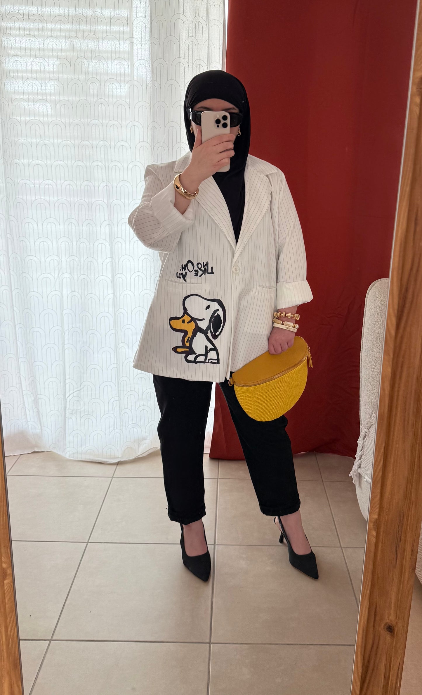 Blazer Oversize Rayé avec Imprimé / BGR01